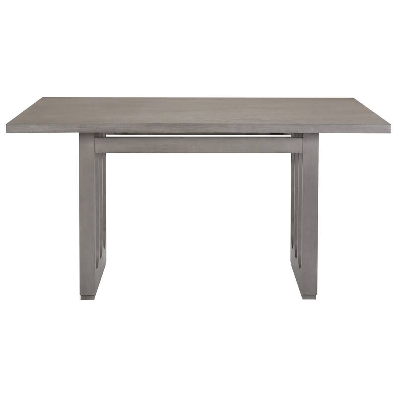 Wood Dining Table Set for 6, 1 Dining Table & 6 Upholstered Chairs