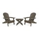 preview thumbnail 9 of 18, Malibu Outdoor 3-piece Acacia Wood Chat Set by Christopher Knight Home Gray