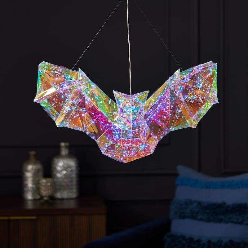 Prismatic Iridescent Phantom Bat 20", LED lights