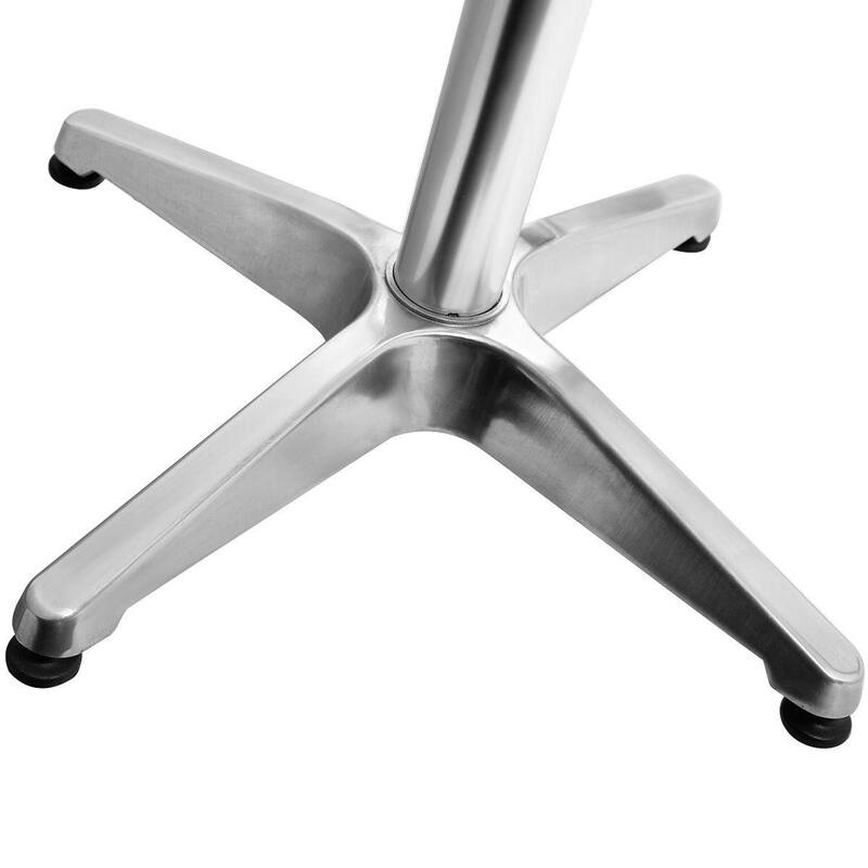 Aluminum Indoor Outdoor 23.75" Round Restaurant Bar Height 45" Table flip top, Patio Steel 25.75" Base Set of 2