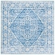 preview thumbnail 61 of 90, SAFAVIEH Brentwood Myrtice Oriental Medallion Rug 6'7" Square - Ivory/Navy - Square