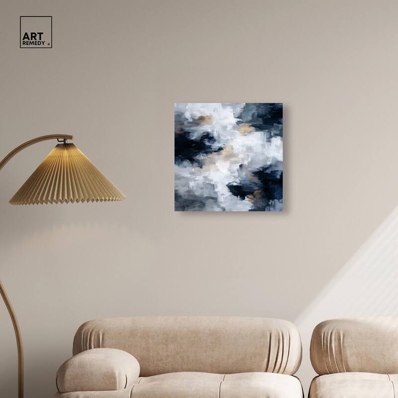 Midnight and Ivory II Canvas by Art Remedy, Gallery Wrapped