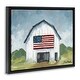 preview thumbnail 3 of 26, Stupell Patriotic Country Barn Framed Floater Canvas Wall Art Design By Sara Baker