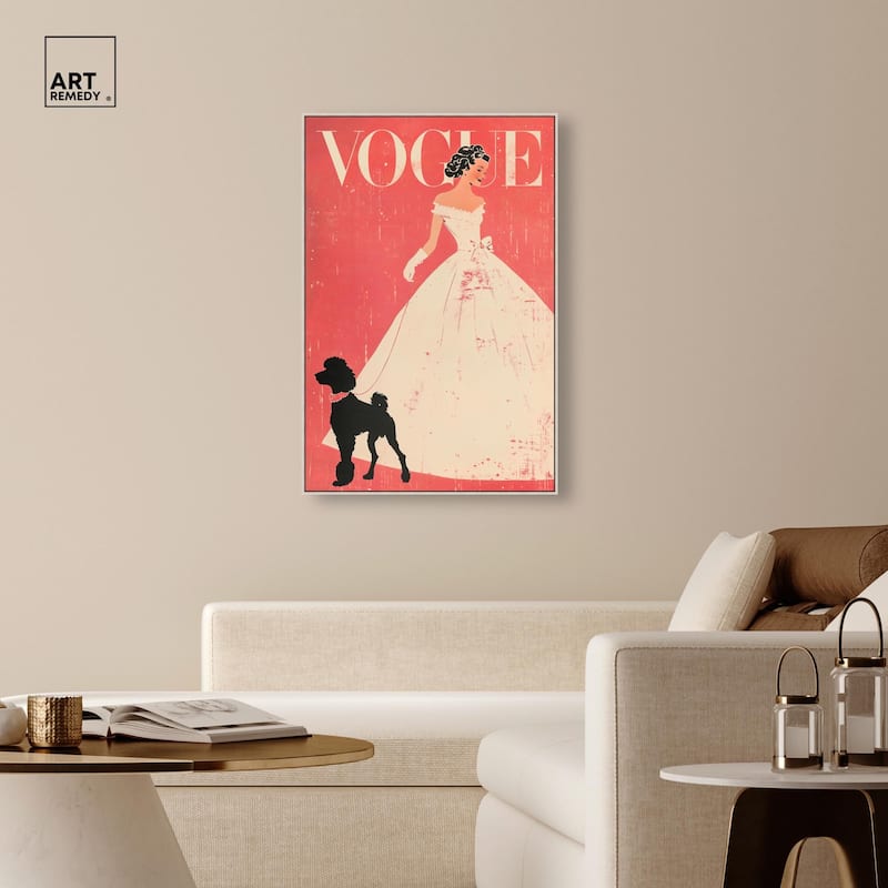 Red and Ivory Cover Canvas by Art Remedy