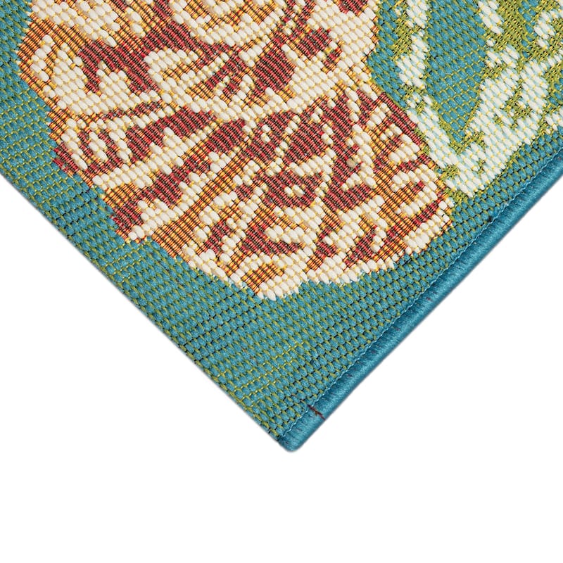 Liora Manne Esencia Starfish Song Indoor/Outdoor Mat Aqua 1'11" x 4'11"