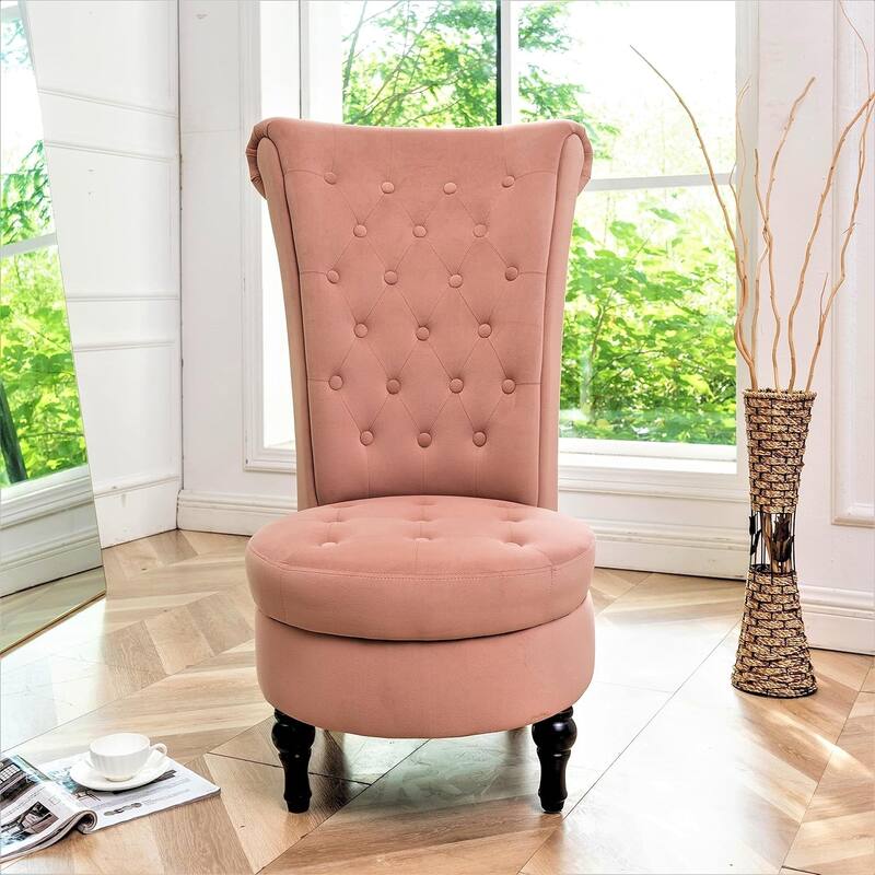 US Pride Furniture Gosser 20" Wide Velvet High Back Vanity Chair