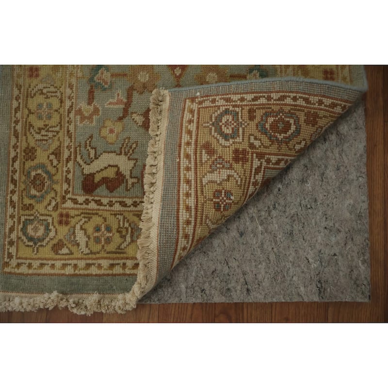 Hand Knotted Oriental 100% Wool Carpet Traditional Floral Navy Blue & Blues Ziegler Area Rug - 3' 2'' X 1' 10''