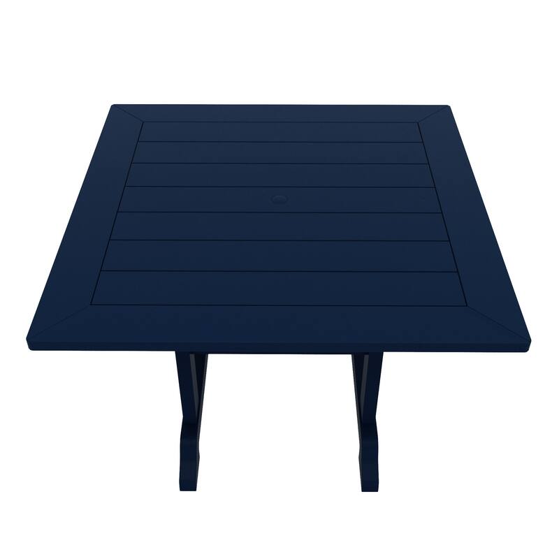 Laguna Hdpe All Weather Outdoor Patio Dining Set with Square Table, Arm Chairs (5-Piece Set)