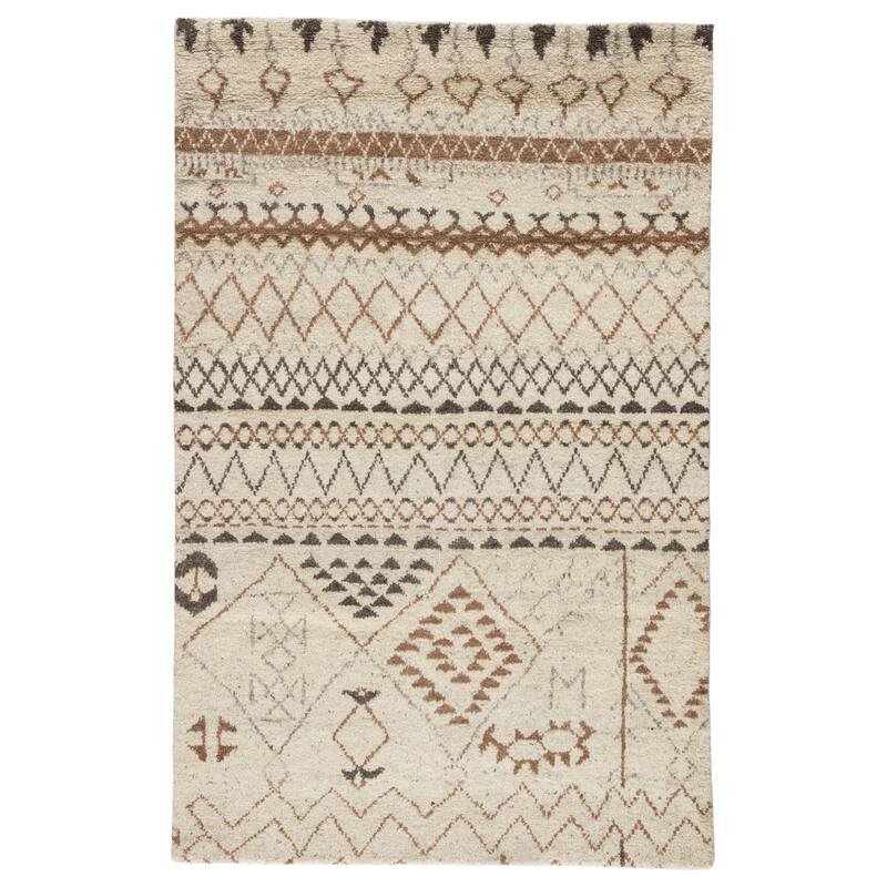 Zagora Hand-Knotted Geometric Area Rug - 7' 10" x 9' 10" - Rectangle