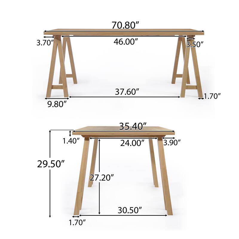 Kwame Mid-Century Modern 7 Piece Dining Set by Christopher Knight Home