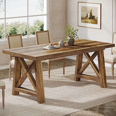 63 Inch Executive Desk with Sturdy X-Shaped Legs