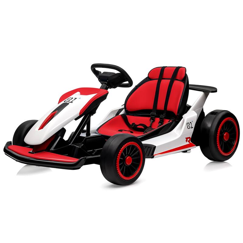 24V Electric Drift Go Kart for Kids 6-12 Best Gift - Red