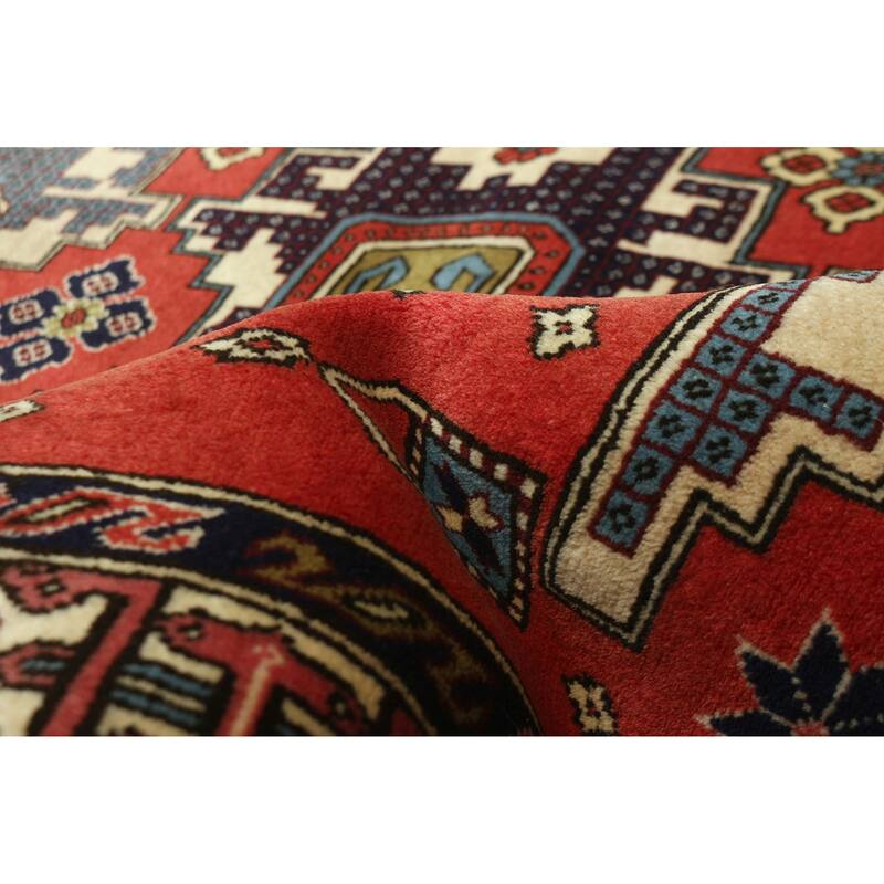 ECARPETGALLERY Hand-knotted Kayseri Vintage Red Wool Rug - 3'3 x 5'0