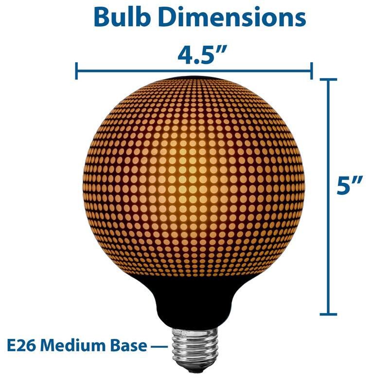 Festive Living G125 Decorative LED Bulb – 1800K Warm Vintage Glow - Art Deco
