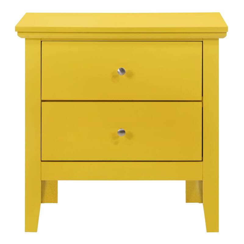 Primo Transitional Wood 2-drawer Nightstand Table