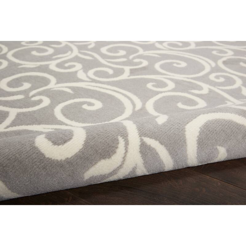Nourison Grafix Farmhouse Country Scroll Transitional Area Rug