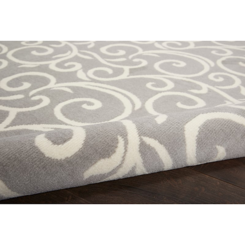 Nourison Grafix Farmhouse Country Scroll Transitional Area Rug