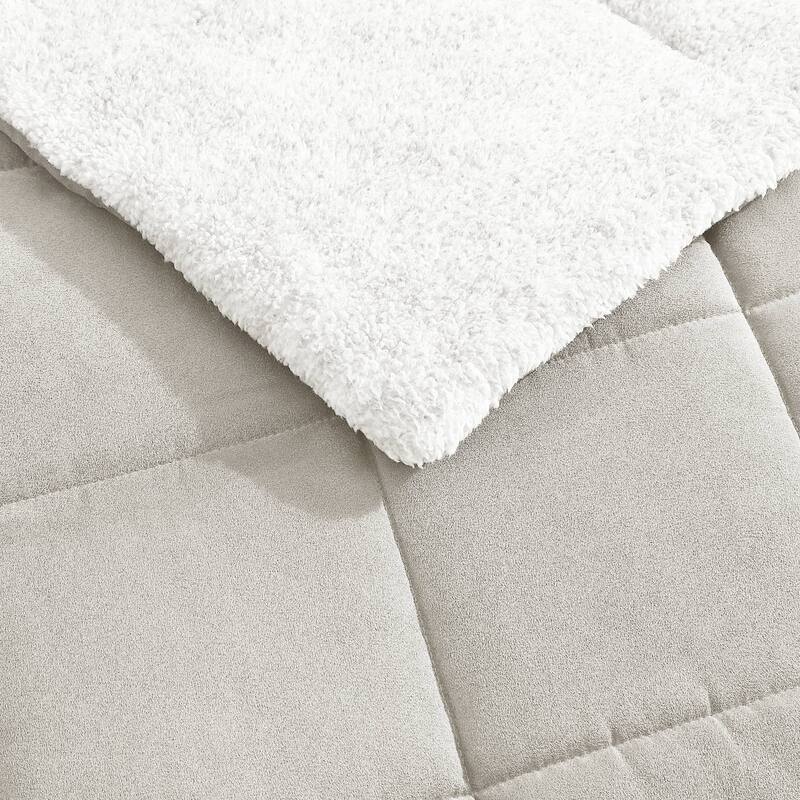 Wrangler Legendary Solid Microsuede/Sherpa Reversible Comforter Set