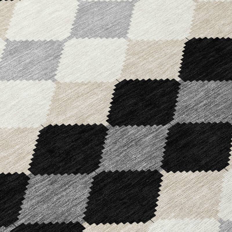 HomeRoots Geometric Transitional Rectangle Outdoor Rug
