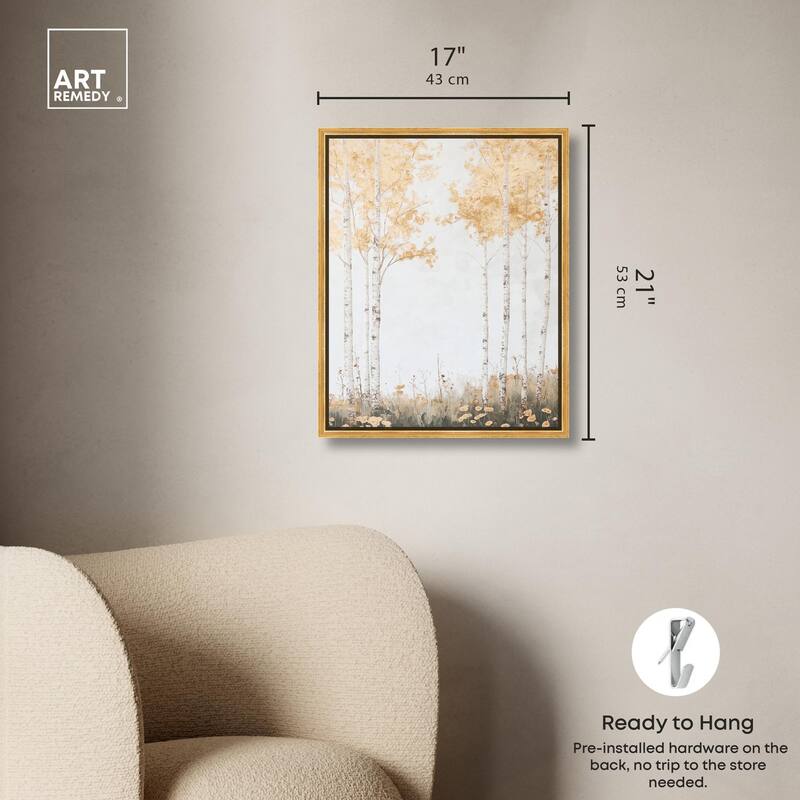 Pale Birch Reverie Canvas by Art Remedy