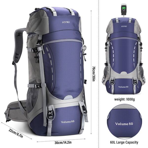 50L Hiking Backpack Travel Bag Waterproof Camping Climbing Daypack Outdoor Sports Rucksack Backpacks with Rain Cover - Bed Bath & Beyond - 40365434 50L Hiking Backpack Travel Bag Waterproof Camping Climbing Daypack Outdoor Sports Rucksack Backpacks with Rain Cover - Bed Bath & Beyond - 40365434