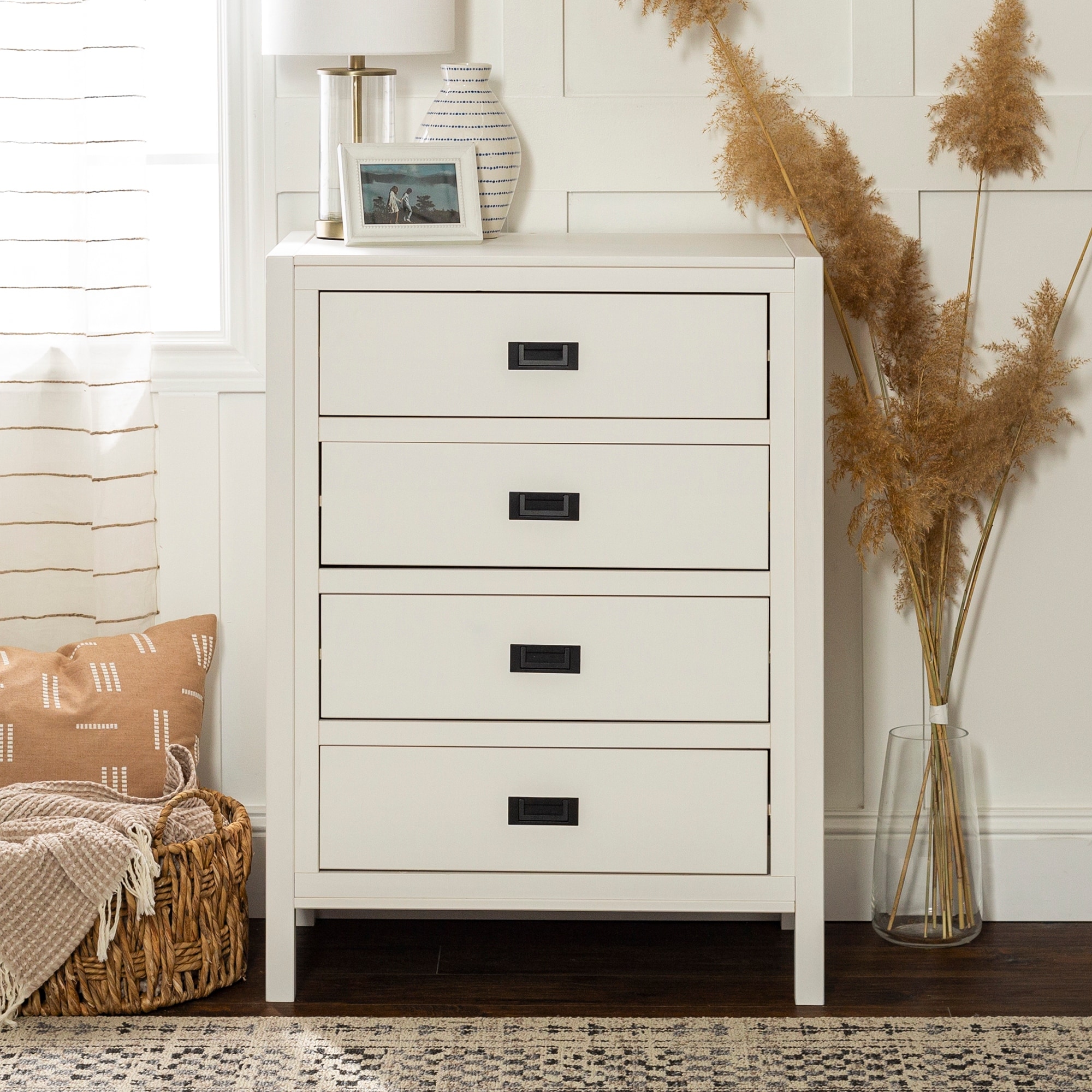 Solid wood 4 drawer chest sale