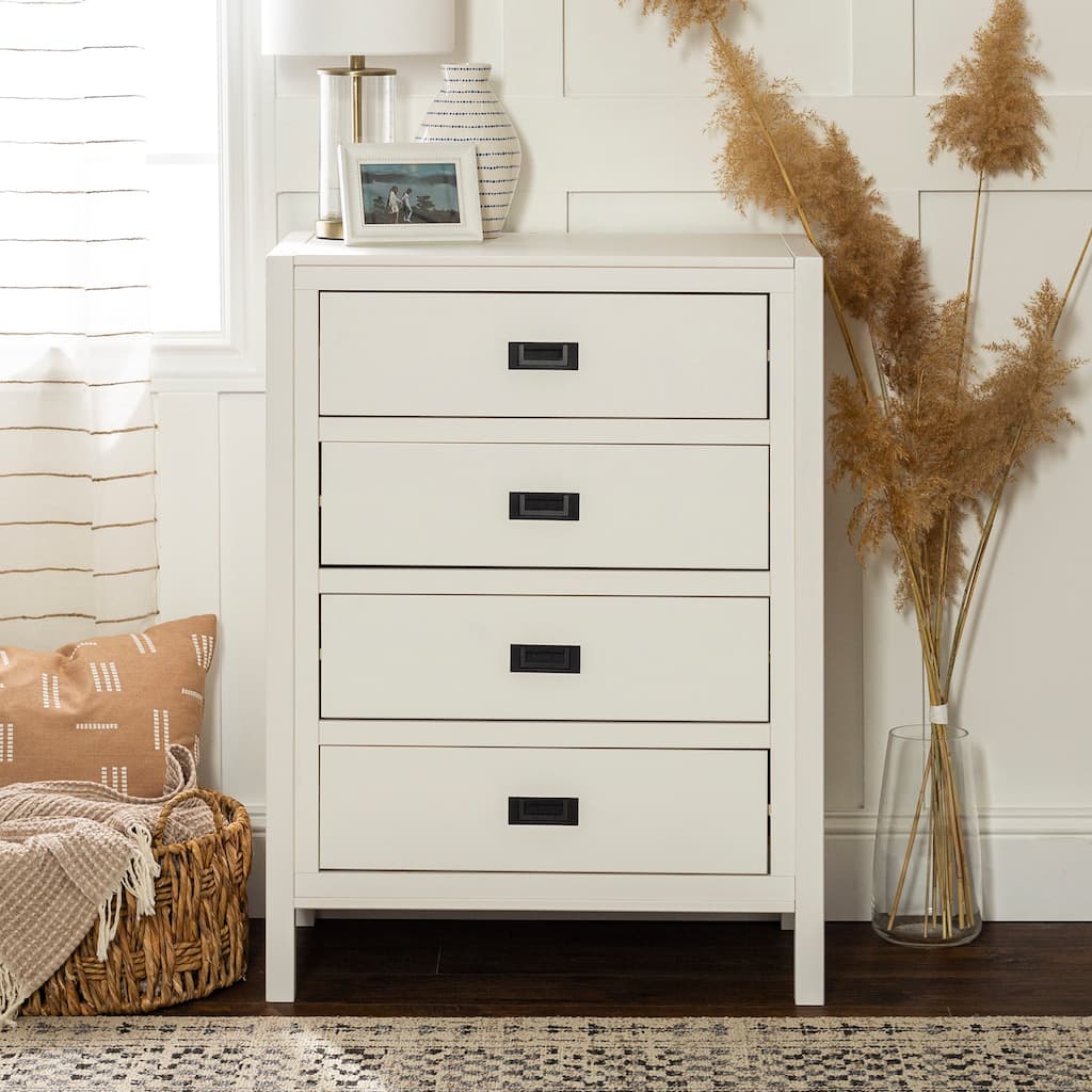 walker edison modern 4 drawer dresser Walker Edison Jules 4-Drawer Solid Wood Caramel Dresser