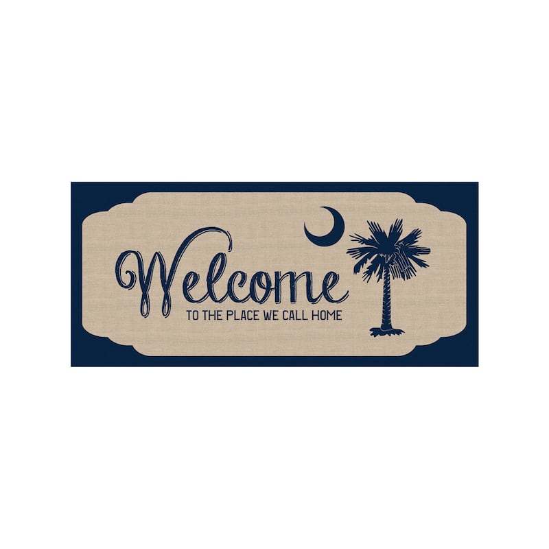South Carolina Welcome Burlap Sassafras Switch Mat