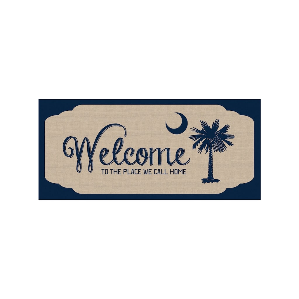 South Carolina Welcome Burlap Sassafras Switch Mat