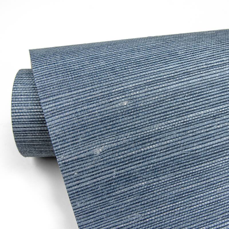 Advantage Lamphu Blue Sisal Grasscloth Wallpaper - 36in x 288in x 16.025in