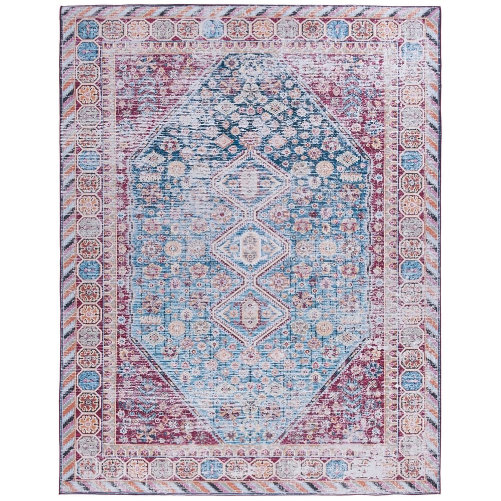 SAFAVIEH Tucson Machine Washable Slip Resistant Celestine Traditional Rug