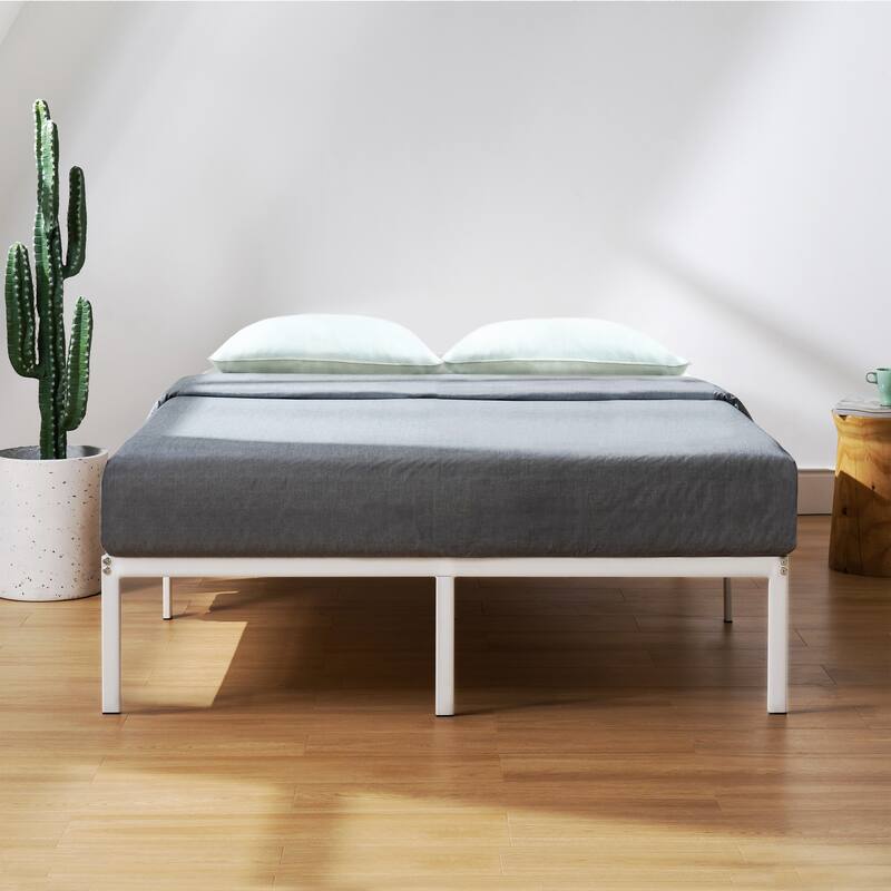 Metal 14-inch Platform Bed Frame By Crown Comfort