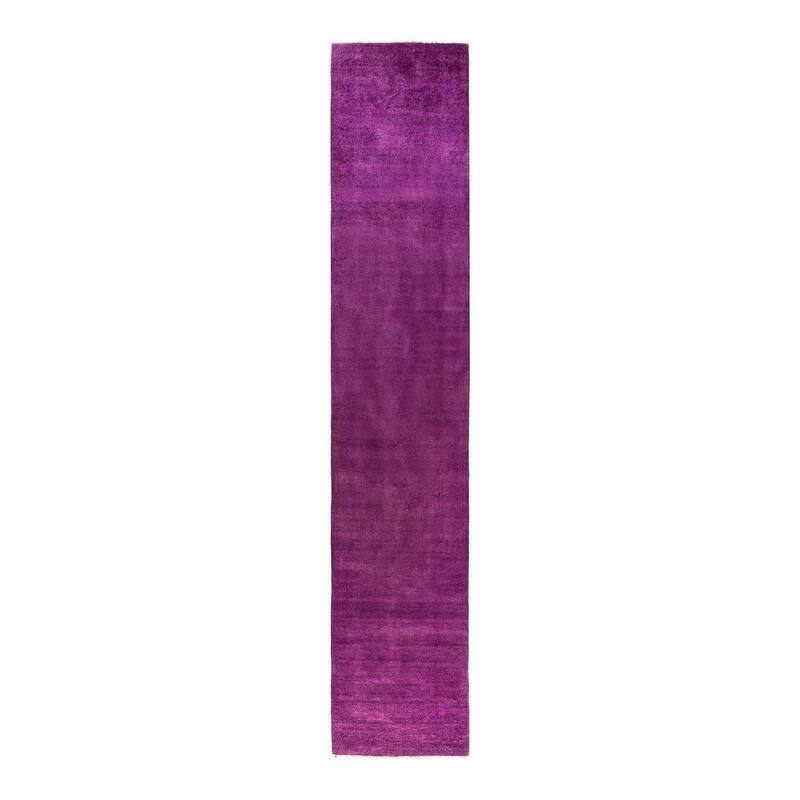 Vibrance One-of-a-Kind Hand-Knotted Runner Rug - Pink, 2' 7" x 13' 9" - 2' 7" x 13' 9"