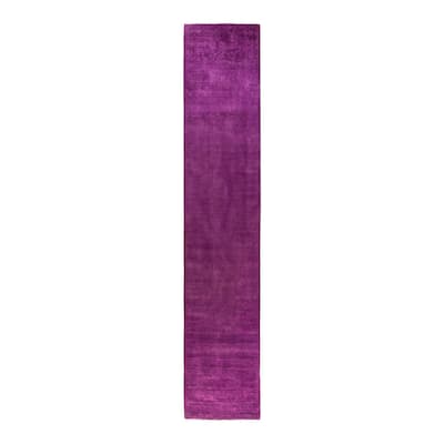 Vibrance One-of-a-Kind Hand-Knotted Runner Rug - Pink, 2' 7" x 13' 9" - 2' 7" x 13' 9"