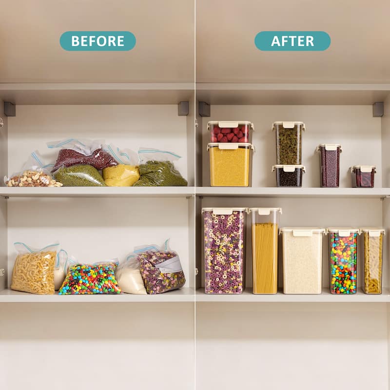 Sorbus Airtight Food Storage Container, Clear Stackable Canister for Pantry, Rice, Pasta, Cereal & Snacks