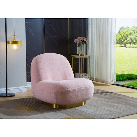 Modern Velvet Swivel Chairs Living Room Accent Chair & Armless Lounge Chairs with Gold Finish Stainless Steel Base