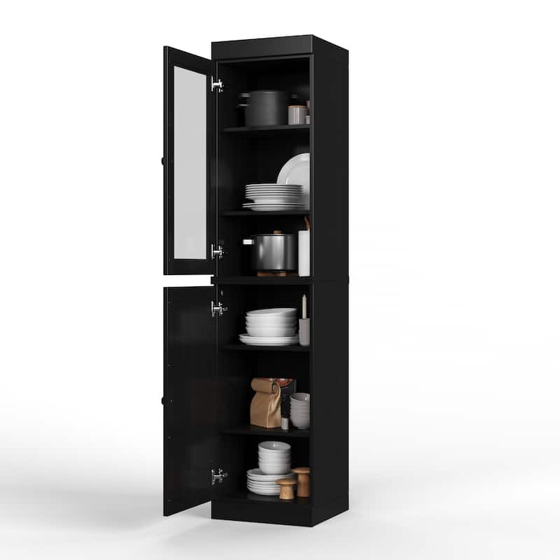 100% Solid Wood 16.5" Kitchen Pantry Cabinet with Doors by Palace Imports