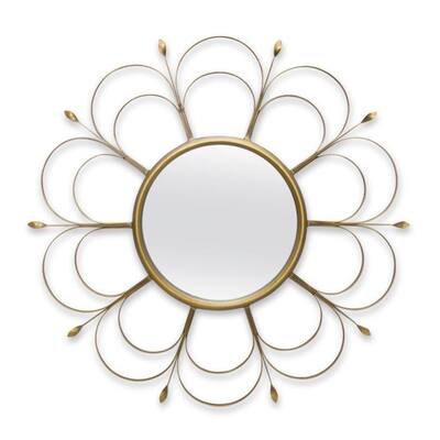 Iron Geometric Wall Mirror - 24 x 1 x 24 - 24 x 1 x 24