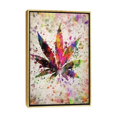 iCanvas "Marijuana" by Aged Pixel Framed Canvas Print