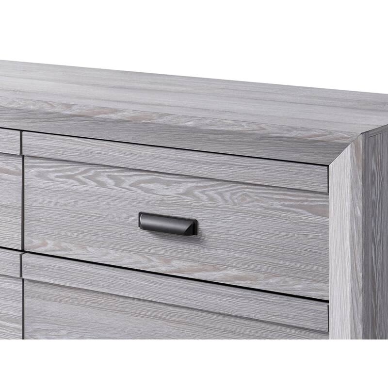 1pc Contemporary Nightstand End Table with Two Storage Drawers Finish Bedroom Wooden Furniture