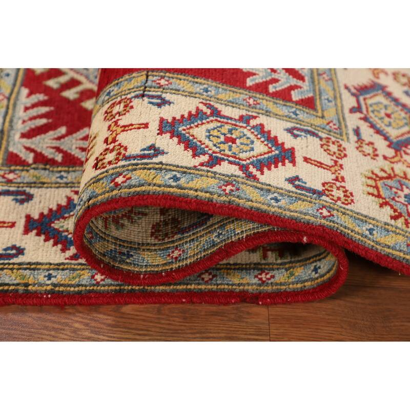 Traditional Red Kazak Oriental Foyer Rug Handmade Wool Carpet - 2'7" x 4'1"