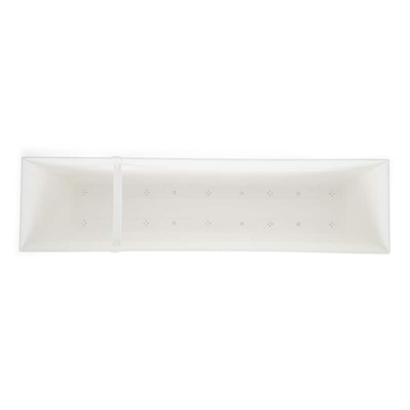 The HC Companies 30 Inch Window Flower Box with Removable Saucer, White (4 Pack) - 1.56