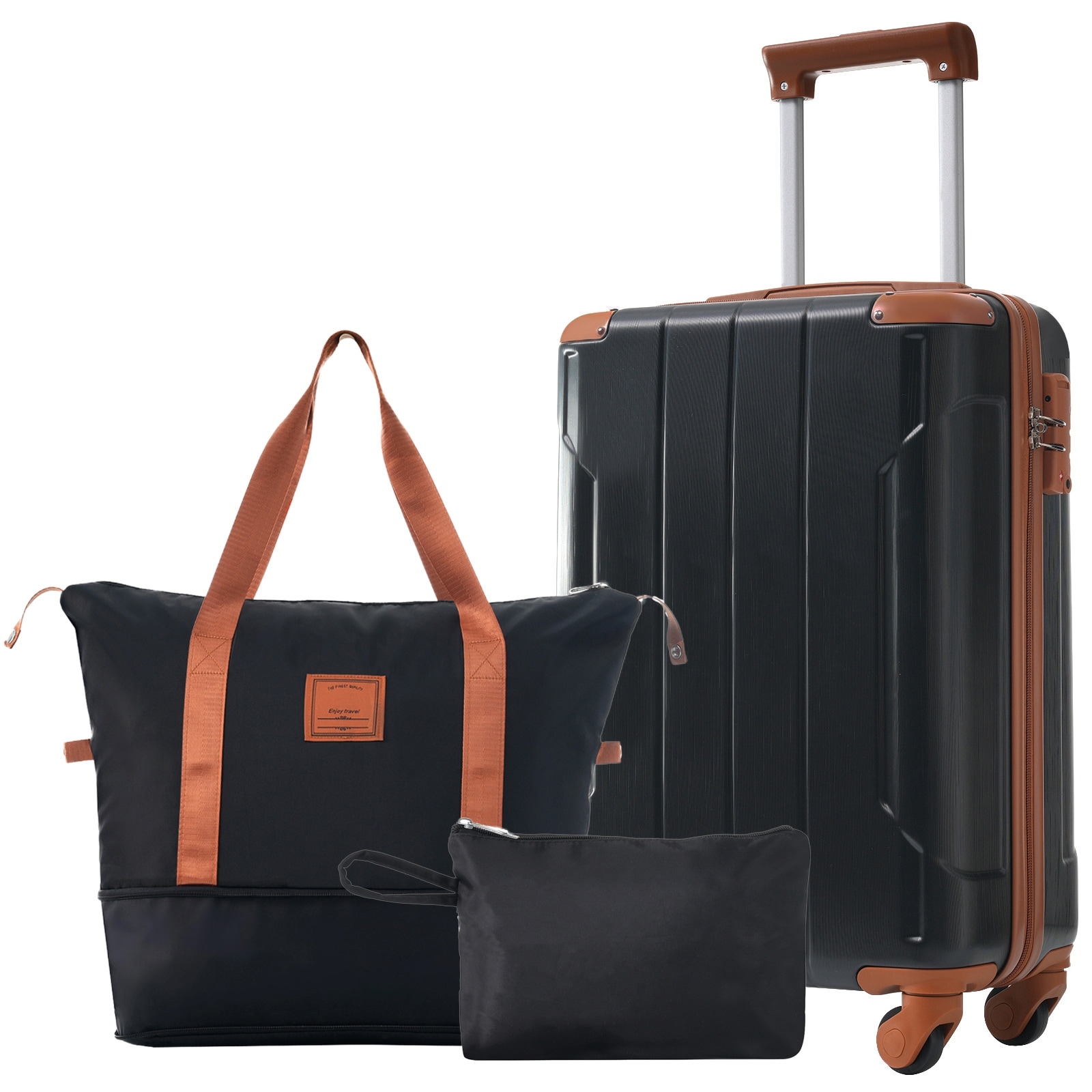 20 Inch Carry On Luggage Set 3 Piece with Spinner Wheels, Lightweight Hardshell ABS Suitcase for Weedend Getaways