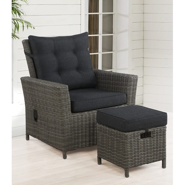 All-Weather Wicker Outdoor with Cushion and 15" with Cushion - On Sale - Overstock - 31932612