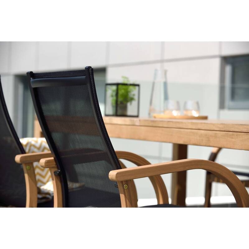 LifestyleGarden Panthuer 7 piece FSC Solid Teak Outdoor Patio Dining Set - 7-Piece