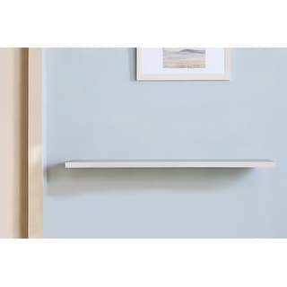 HomeRoots 75" White Wooden Wall Mounted Floating Shelf - Bed Bath ...