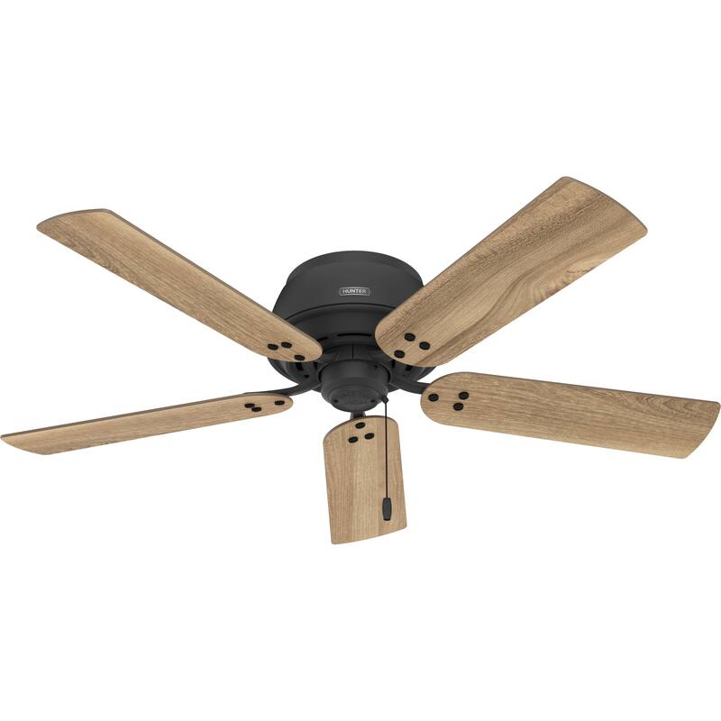 Hunter 52" Shady Grove Ceiling Fan with LED Light Kit/ Pull Chain, Standard or Flush Mount - Casual, Transitional