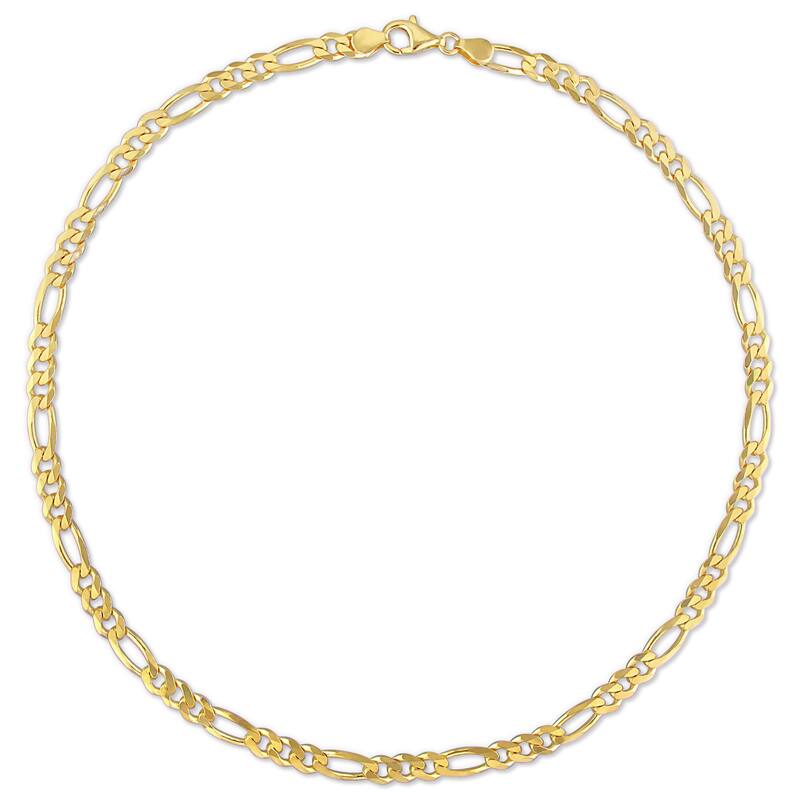 Miadora 18kt Yellow Gold Plated Sterling Silver Figaro Necklace