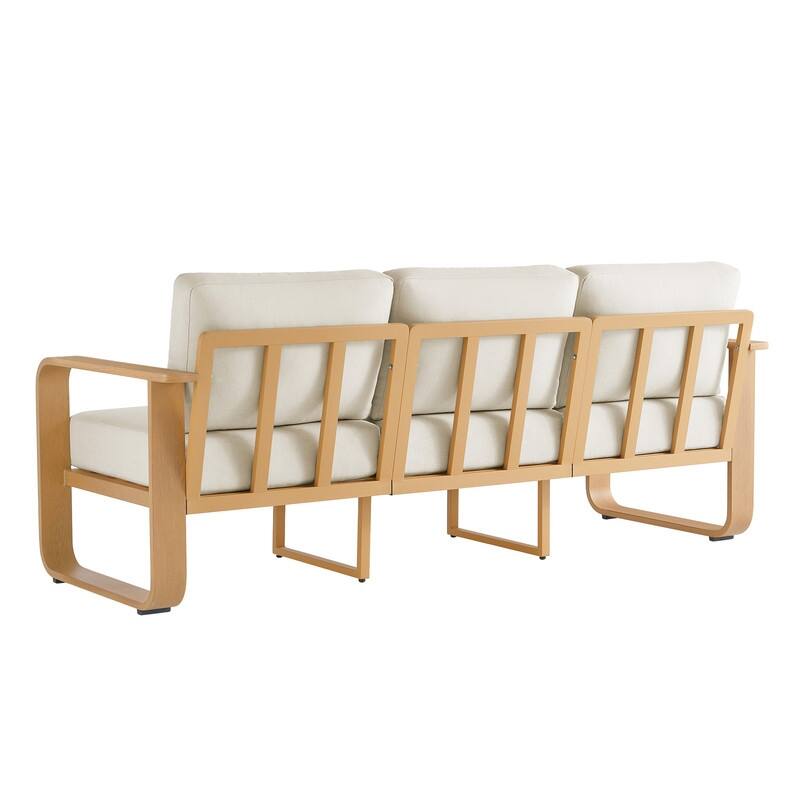 Spruce & Spring Outdoor Patio Furniture Set Aluminum Sofa Accent Chair