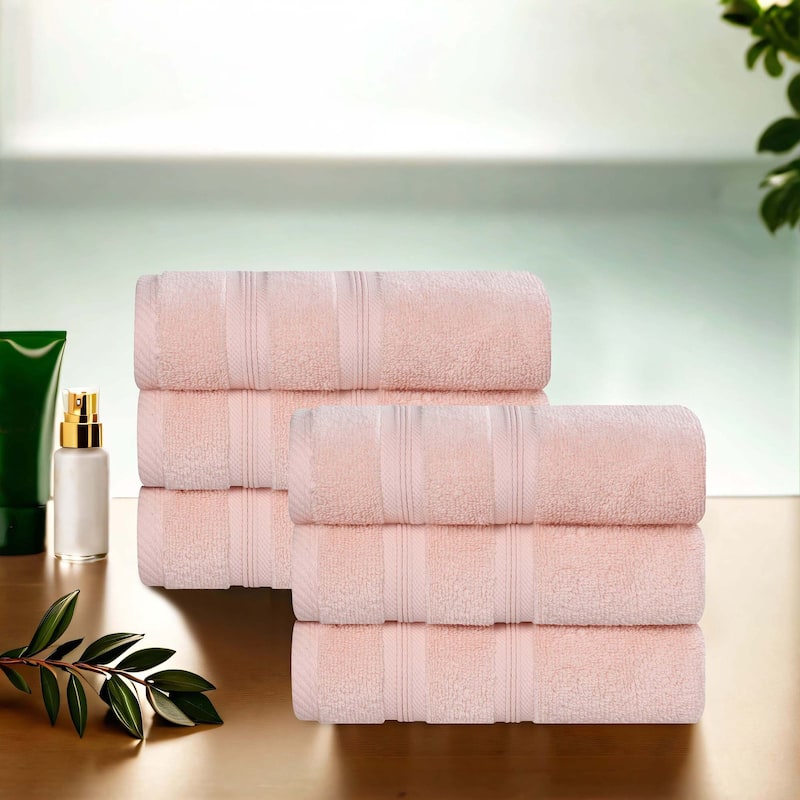Superior Smart Dry Zero Twist Cotton Hand Towels, Set of 6
